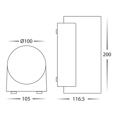 2x 12.5w Up & Down LED Wall Light