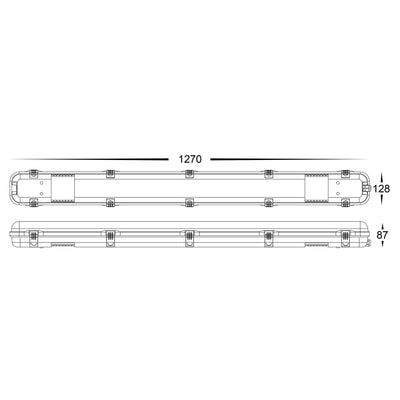 20w 40W LED Weatherproof Emergency Batten