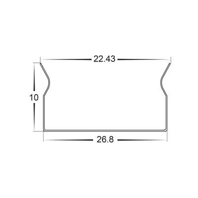 Bendable Aluminium Channel to suit 18w Wall Washer Lights - HCP-24718-BEND (2)