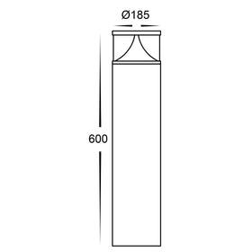 600mm 24w Large LED Bollard Light