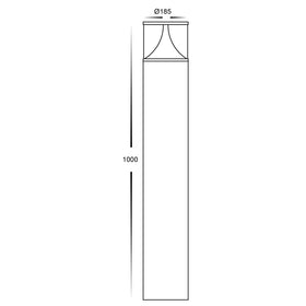 1000mm 24w Large LED Bollard Light
