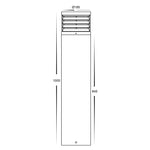 1000mm 24w Large Louvred LED Bollard Light