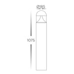 1075mm 24w Large LED Bollard Light