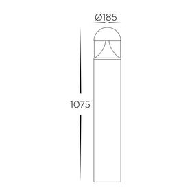 1075mm 24w Large LED Bollard Light