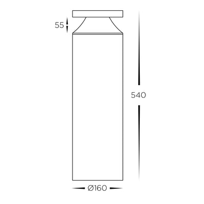 540mm 18w LED Bollard Light