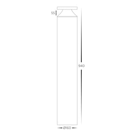 940mm 18w LED Bollard Light