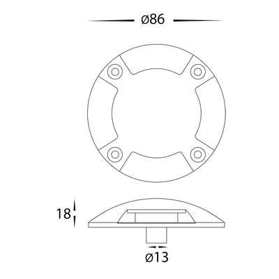 1.5w Four Way Directional Deck Lights