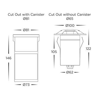 4-6w 4 Way Inground Light