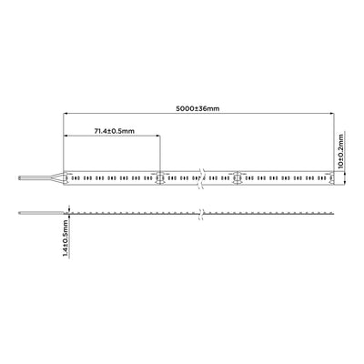 20W 24v DC 224LED Dim to Warm IP20 LED Strip - HCP-3324200 (2)