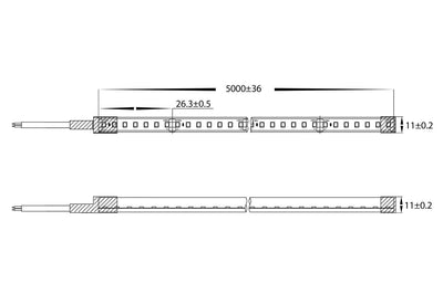 14.4w 24v DC 140LED 3000K IP67 Flexible Neon LED Strip - HCP-3763143 (2)