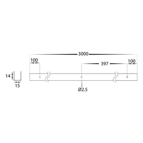Channel to suit Sauna Haviflex LED Strip 40mm × 58mm