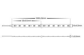 14.4w 24v DC 120LED RGB IP20 Chasing LED Strip