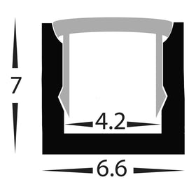 Shallow Square Micro Profile 6mm × 7mm