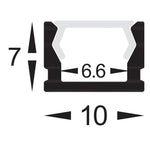 Shallow Square Profile 10mm × 7mm