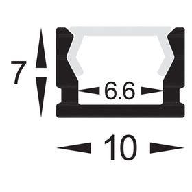Shallow Square Profile 10mm × 7mm