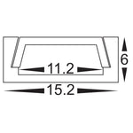Shallow Square Profile 15mm × 6mm