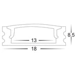 Shallow Square Profile 17mm × 7mm