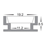 Shallow Square Foot Trafficable Profile 19mm × 8mm