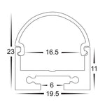 Profile with Rounded Diffuser 21mm × 19mm