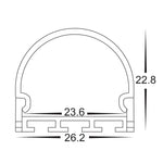 Profile with Rounded Diffuser 26mm × 18mm