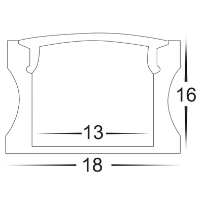 Deep Square Profile 18mm × 15mm