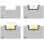 Shallow Recessed Square Profile 28mm × 10mm