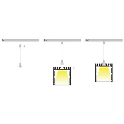 Square Suspended Profile 35mm × 37mm