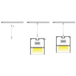 Square Suspended Profile 60mm × 70mm