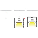 Large Square Suspended Profile 80mm × 90mm