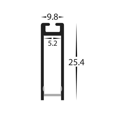 Suspended Profile 10mm × 25mm