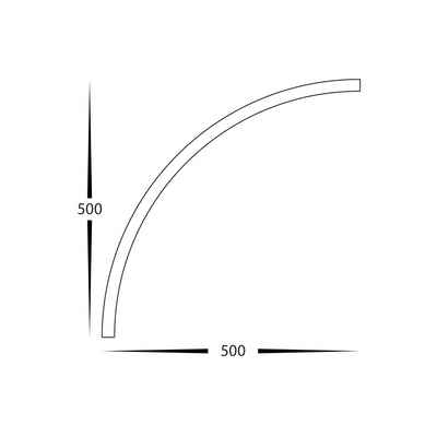 15w Curved Proline Pendant - 120 Degree Beam (1 1/4)