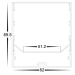Large Square Suspended Profile 80mm × 90mm