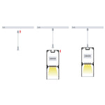 Square Slimline Suspended Profile 38mm × 90mm