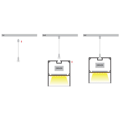Square Suspended Profile 60mm × 70mm