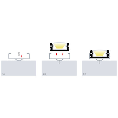 Shallow IP65 Square Profile 18mm × 8mm