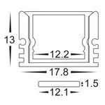 Deep IP65 Square Profile 18mm × 12mm