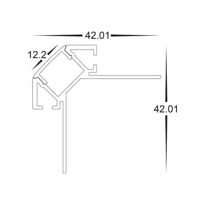 Corner Gyprock Profile 42mm × 42mm