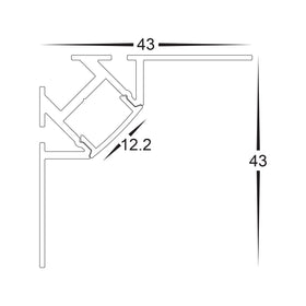 Corner Gyprock Profile 43mm × 43mm