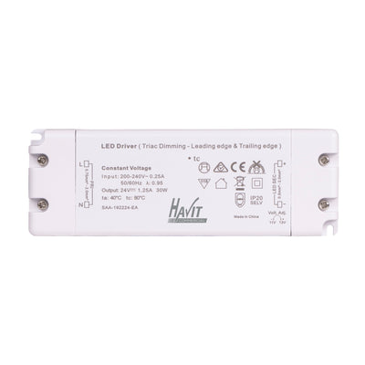30w 24v DC TRIAC Dimmable LED Driver
