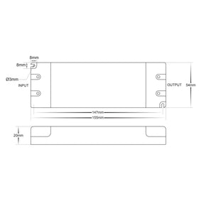 30w 24v DC TRIAC Dimmable LED Driver