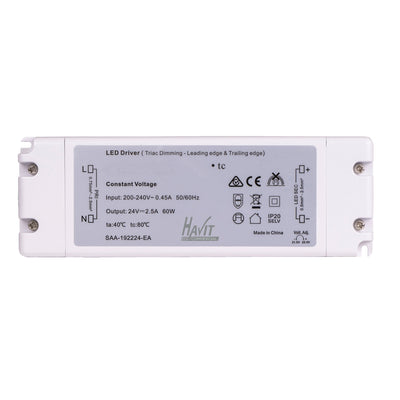 60w 24v DC TRIAC Dimmable LED Driver