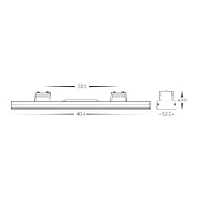 Triac + 0-1 10v Dimmable Linear 2 Light Downlight