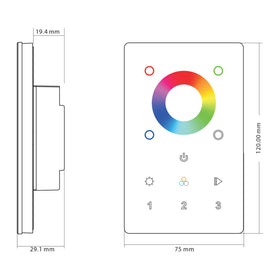 RGBC or RGBW LED Touch Panel