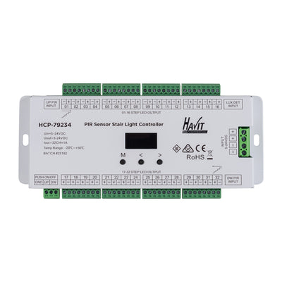 32 Channel Sensor + Push Button LED Strip Stair Controller 92mm × 34mm