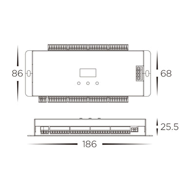 32 Channel Sensor + Push Button LED Strip Stair Controller 92mm × 34mm