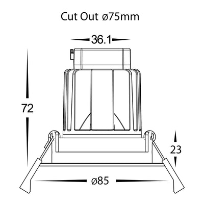 Round Tilt 6w Recessed LED Downlight