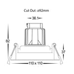 Square Tilt 6w Recessed LED Downlight