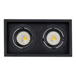Square Recessed Tilt 2 x 6w Recessed LED Downlight