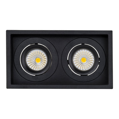 Square Recessed Tilt 2 x 6w Recessed LED Downlight