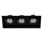 Square Recessed Tilt 3 x 6w Recessed LED Downlight